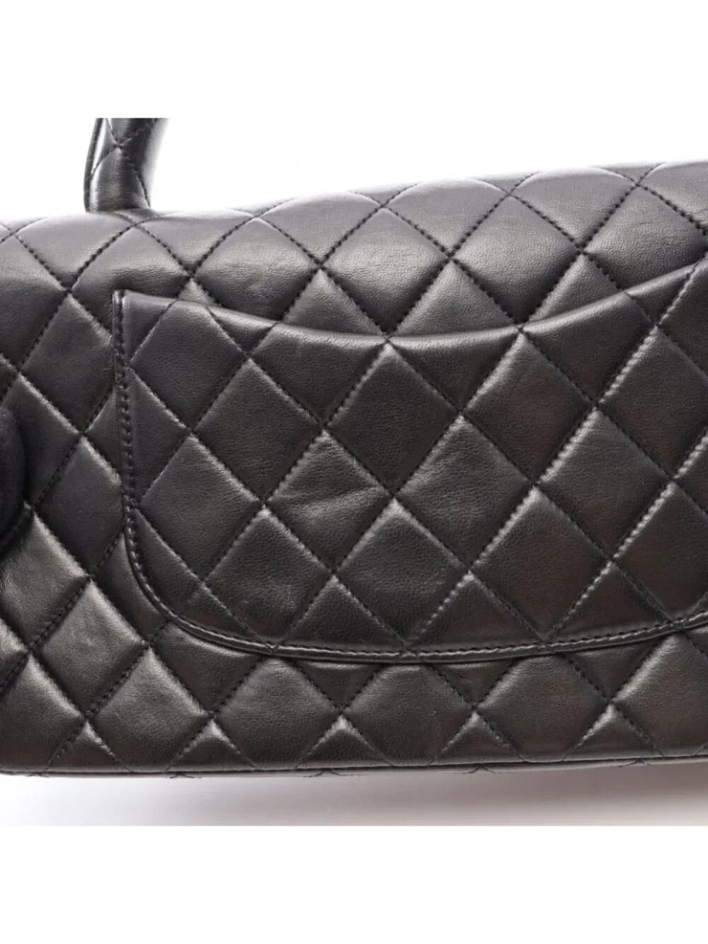 Chanel Handbag Quilted Parent Child Bag Black Lambskin